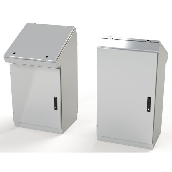 1/4 Turn Latch, 3 Point Latch with Keyed Handle Electrical Enclosures, 46-1/4 in H, 18-1/2 in D